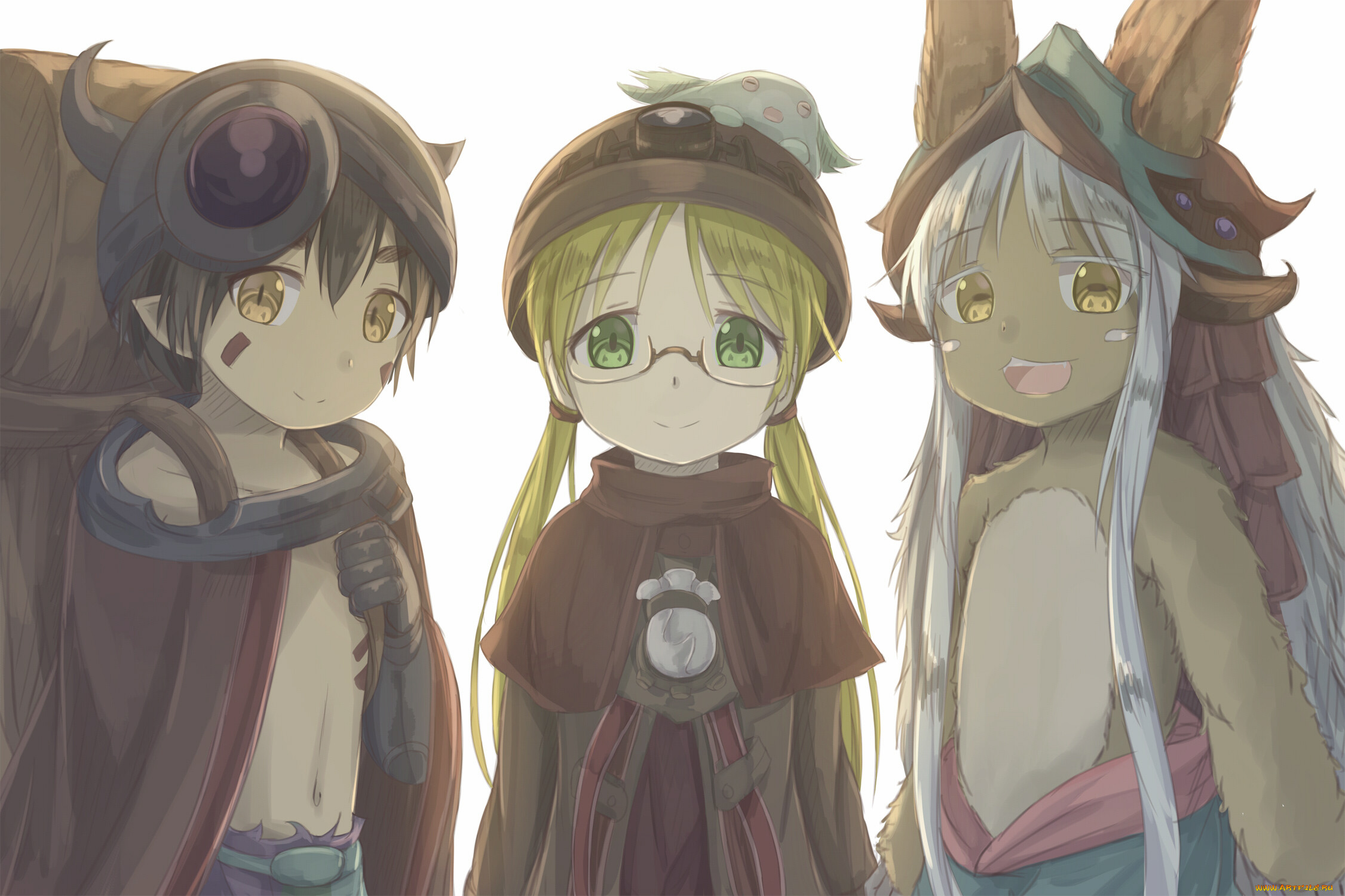аниме, made in abyss, дети.